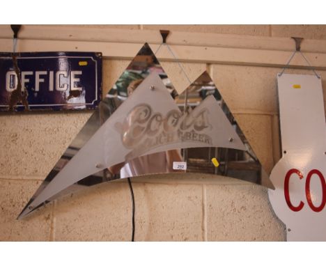 A "Coors Fine Light Beer" illuminating advertising sign, 14½ins x 29½ins in extremes