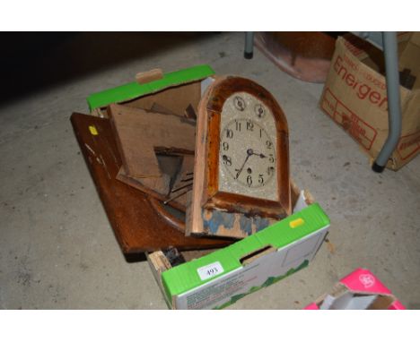 A quantity of various vintage clock parts etc. 
