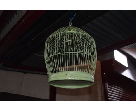 A metal vintage bird cage