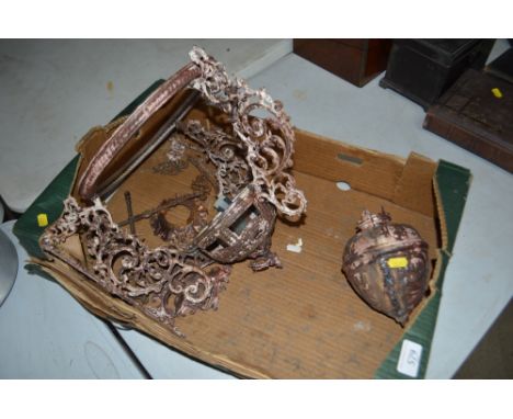 A cast iron rise and fall light fitting, AF