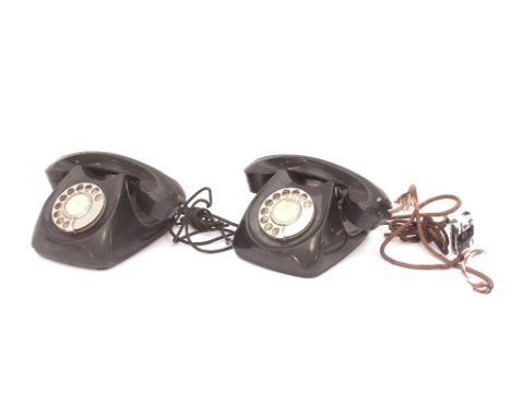 Two vintage dial telephones