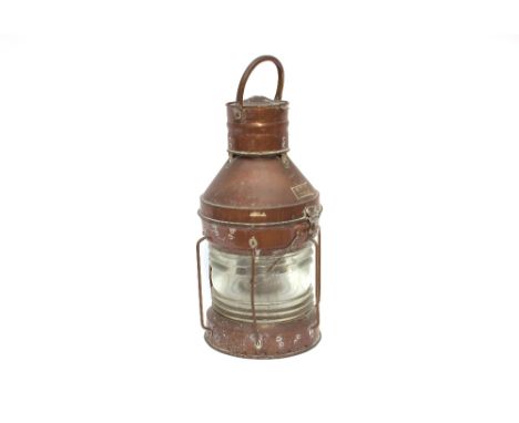 A Meteorite copper mast head ship's lamp