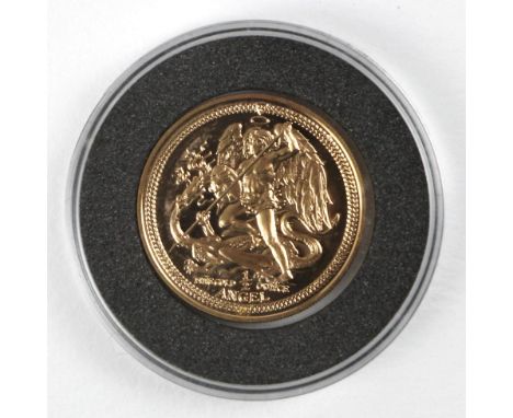 Elizabeth II (1952-2022), 1/2 oz angel, 1984, first proof, Isle of Man, Second portrait and St Michael reverse, encapsulated,