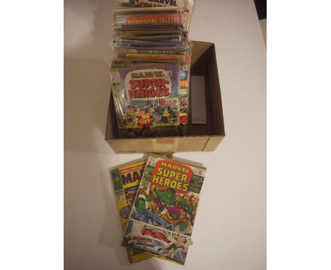 Marvel Comics: sundry silver age titles, including Marvel Super Heroes; Captain Marvel; Marvel Tales; Marvel Collectors' Item