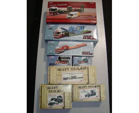 Corgi Limited Edition heavy haulage boxed sets, to include: Scammel Contractor Wrecker for Eddie Stobart; a Scania Topline tr