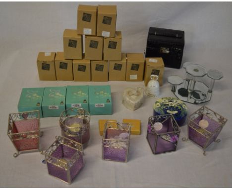 Ex shop stock - Giftware including Russ Anniversary bells, Tuptonware ceramic pot, tealight holders etc