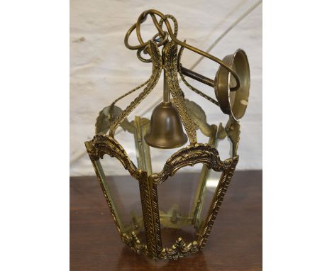 Cast brass hanging light fitting