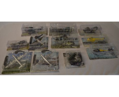 Various Amercom model aircraft including helicopters and aeroplanes