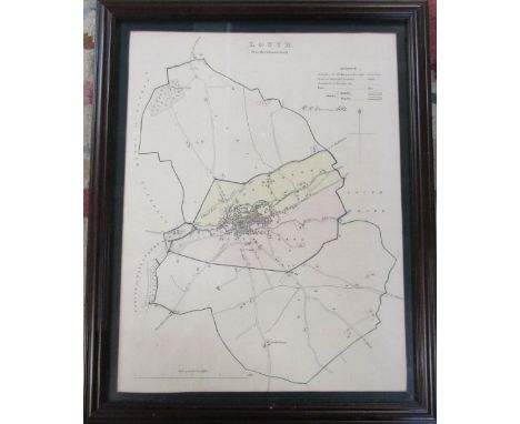 Old map of Louth by R K Dawson Ltd 30 cm x 38 cm (size including frame)