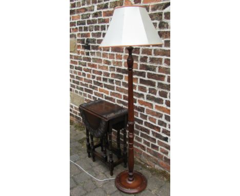 Standard lamp and small drop leaf table