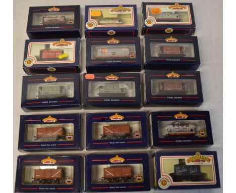 15 Bachmann boxed wagons including Stafford Salt Works & BP