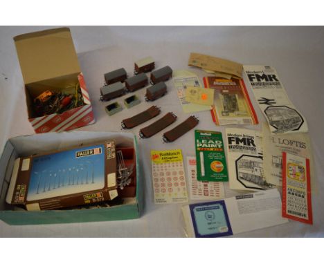 Model railway transfers, Hornby wagons, scenery accessories etc