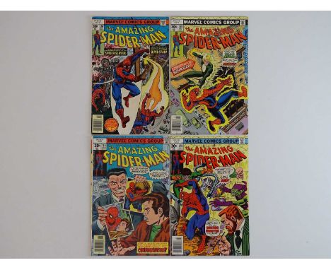 AMAZING SPIDER-MAN #167, 168, 169, 170 - (4 in Lot) - (1977 - MARVEL) - Includes First appearance of Will o' the Wisp + Spide
