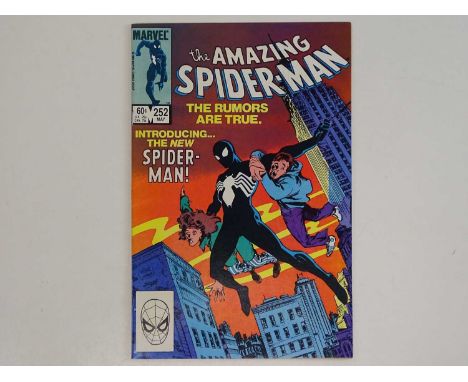 AMAZING SPIDER-MAN # 252 (1984 - MARVEL) - First appearance of Spider-Man's black costume + Amazing Fantasy #15 cover homage 