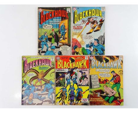 BLACKHAWK #187, 189, 190, 203, 206 - (5 in Lot) - (1963/65 - DC - UK Cover Price) - Includes Portrait That Doomed Blackhawk, 