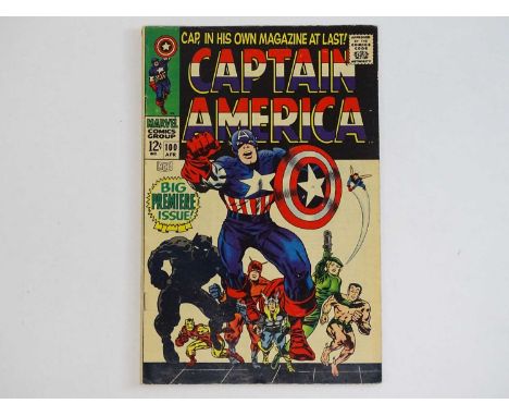 CAPTAIN AMERICA #100 - (1987 - DC) - Classic Jack Kirby cover + KEY Issue + Captain America's origin is retold + Black Panthe