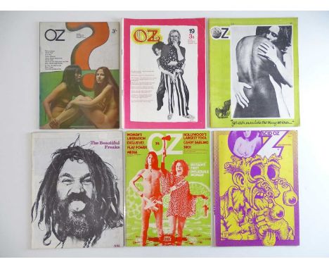 OZ MAGAZINE #17, 19, 23, 24, 26, 27 - (6 in Lot) - (1968/70) Selection of 6 x OZ Magazines - Really are a snapshot of the tim