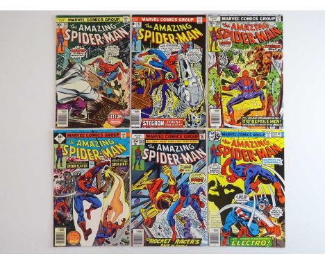 AMAZING SPIDER-MAN #163, 165, 166, 167, 182, 187 - (6 in Lot) - (1976/78 - MARVEL - US Price &amp; UK Price Variant) - Includ
