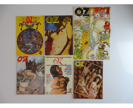 OZ MAGAZINE #43, 44, 45, 46, 47, 48 - (6 in Lot) - (1972/73) Selection of 6 x OZ Magazines - Really are a snapshot of the tim