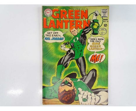 GREEN LANTERN #59 - (1968 - DC - UK Cover Price) - Classic DC Cover + KEY Book - First appearance of Guy Gardner + Green Lant