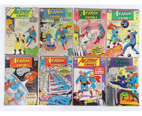 ACTION COMICS: SUPERMAN #315, 324, 336, 341, 342, 344, 346, 356 - (8 in Lot) - (1964/67 - DC - UK Cover Price) - Includes Sup