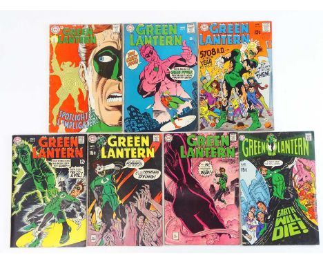 GREEN LANTERN #60, 61, 66, 67, 71, 73, 75 - (7 in Lot) - (1968/70 - DC - UK Cover Price) - Includes First appearance of Rori 