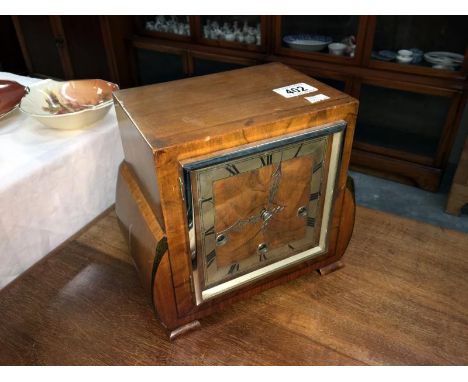 An art deco mantel clock