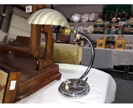 An art deco chrome table lamp