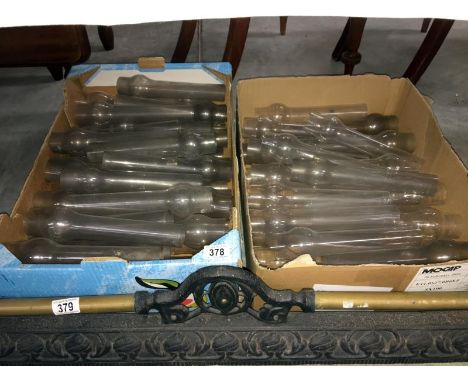 2 boxes of glass oil lamp chimneys