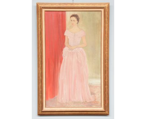 Frey A., portrait of a lady, oil on canvas, 70 x 120 cm