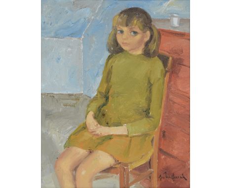 Vermeersch J., portrait of a girl (Vera), oil on canvas, 40 x 50 cm