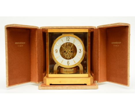 Jaeger - LeCoultre Atmos table clock, in its original cassette, H 23,5 - W 21 - D 16,5 cm