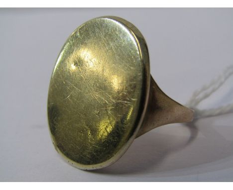 VINTAGE YELLOW METAL RING, tests 9ct gold, approx. 5.8grms in weight, size N 