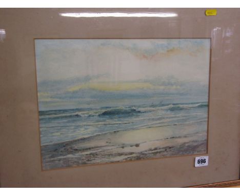 GEORGE PHOENIX, signed watercolour "Seascape", 9.5" x 13.5" 
