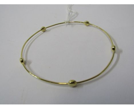 18ct YELLOW GOLD GEORG JENSON DESIGN BANGLE, approx 5.5 grams in weight 