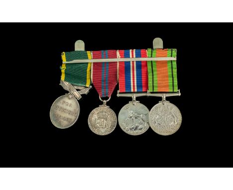 WW2 Group Of Three Medals, Defence And War Medal + Territorial For Efficient Service Medal Awarded To 3127238 C.SJT R McLARTY