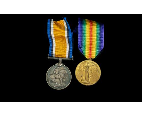 WW1 Pair British War and Victory Medal, Awarded to 3254 PTE W ROBERTSON 6-LOND R.