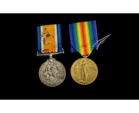 WW1 Pair British War and Victory Medal, Awarded to 4599 PTE C F R COOK 6-LOND.R.