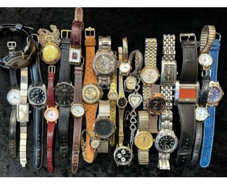 Collection of Assorted Watches, Ladies &amp; Gentleman's leather and bracelet straps, various makes to include Stegmann, Rota