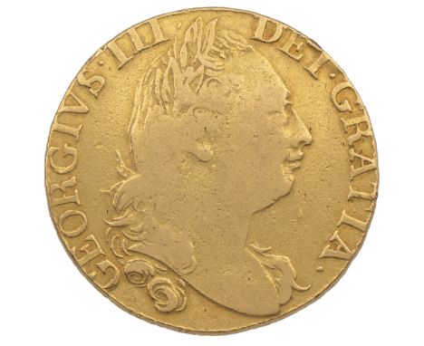 1784 George III gold Guinea (S 3728, Bull ECG 705/706). Obverse: right-facing portrait with 'GEORGIVS &middot; III DEI &middo
