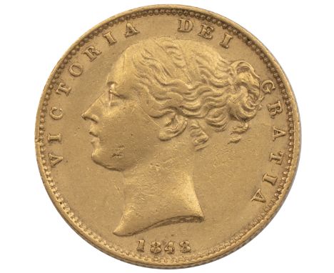 1848 Victoria gold Sovereign (S 3852C, Marsh 31). Obverse: second larger 'Young Head' with the date (1848) below and 'VICTORI