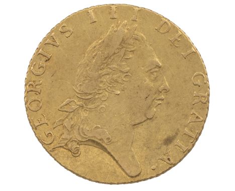 1791 George III gold Half Guinea (S 3735, Bull EGC 834). Obverse: fifth laureate bust with 'GEORGIVS III DEI GRATIA' around. 