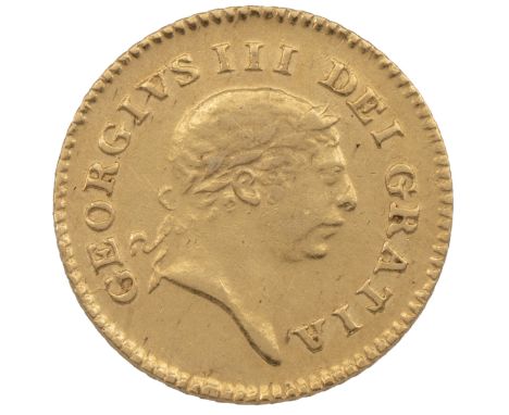 1804 George III gold Third Guinea (S 3740, Bull EGC 874). Obverse: short-haired right-facing second bust with 'GEORGIVS III D