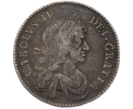 1671 Charles II silver Halfcrown (S 3366, ESC 468, Bull 457). Obverse: third right-facing laureate, draped bust with 'CAROLVS