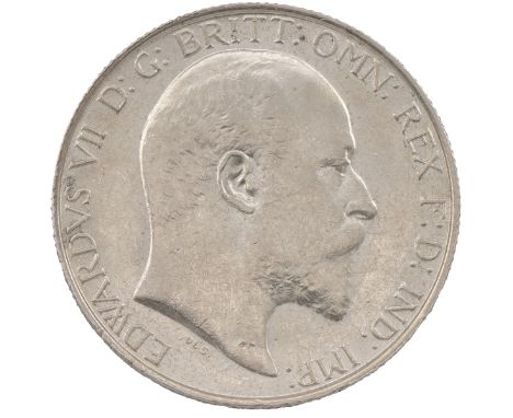 1908 Edward VII silver Florin (S 3981, ESC 926, Bull 3584). Obverse: bare head bust, facing right with 'EDWARDVS VII D: G: BR