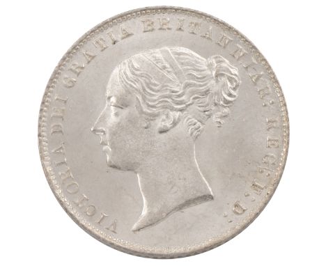1866 Victoria silver Sixpence, die no. 59 (S 3909, ESC 1715, Bull 3213). Obverse: first 'Young Head' facing left with 'VICTOR