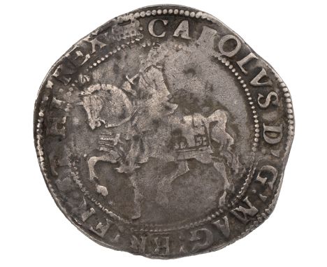 Charles I (1625-1649) silver Halfcrown, Tower under the king, group II, portcullis mintmark (S 2771, North 2207). Obverse: se
