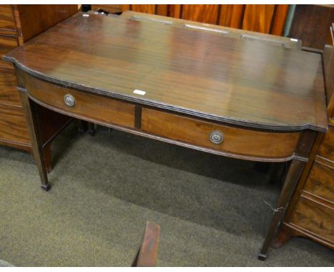 An early 20th century mahogany side table with two drawers