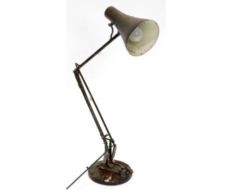 An Anglepoise brown painted lamp base, (AF).