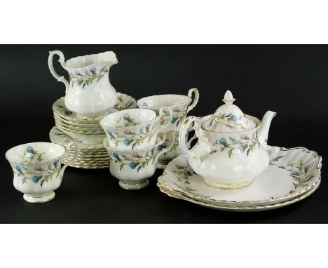 A Royal Albert Brigadoon pattern part tea service. (AF)